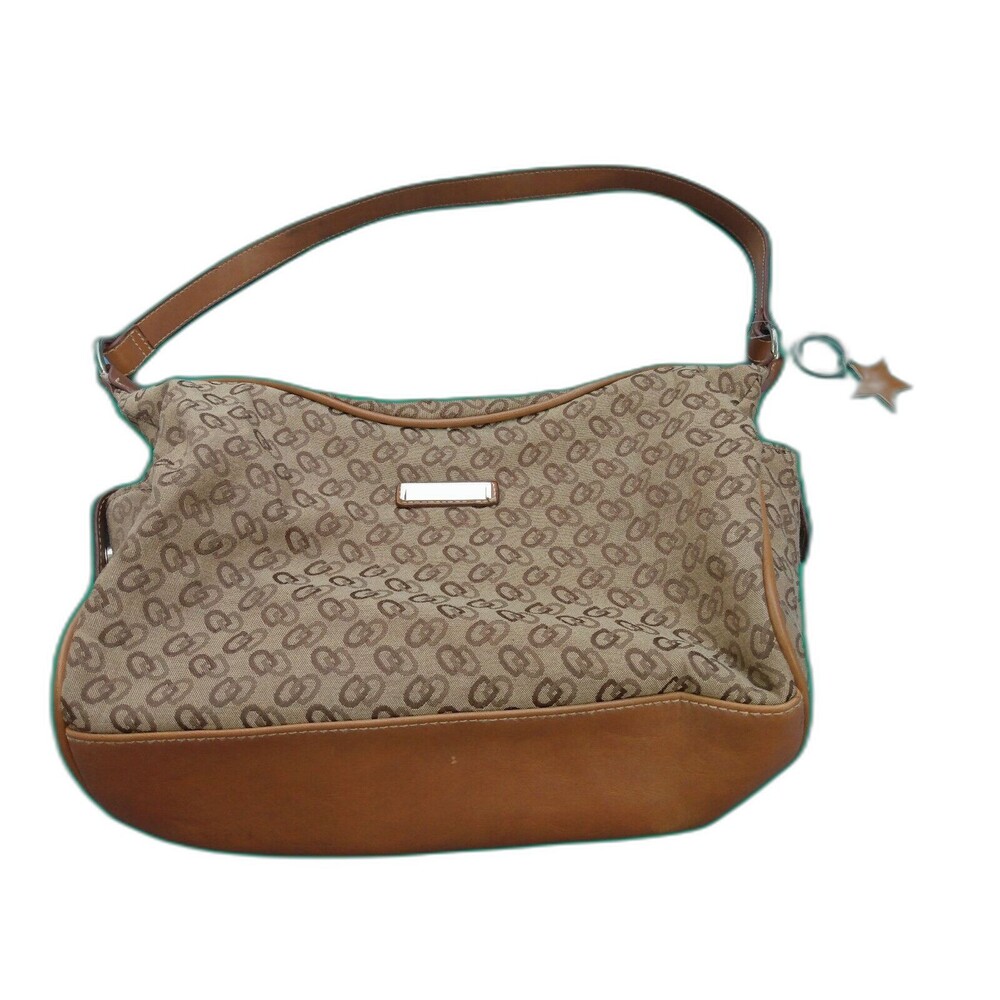 Tan Handbag Medium Shoulder Bag Key Fob Satchel Purse Pocketbook
